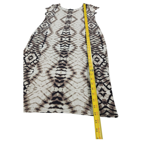 Dorothy Perkins Wom 14 Short Sleeve Brown Tie Dye Dress Spring Summer Comfort - Picture 3 of 9